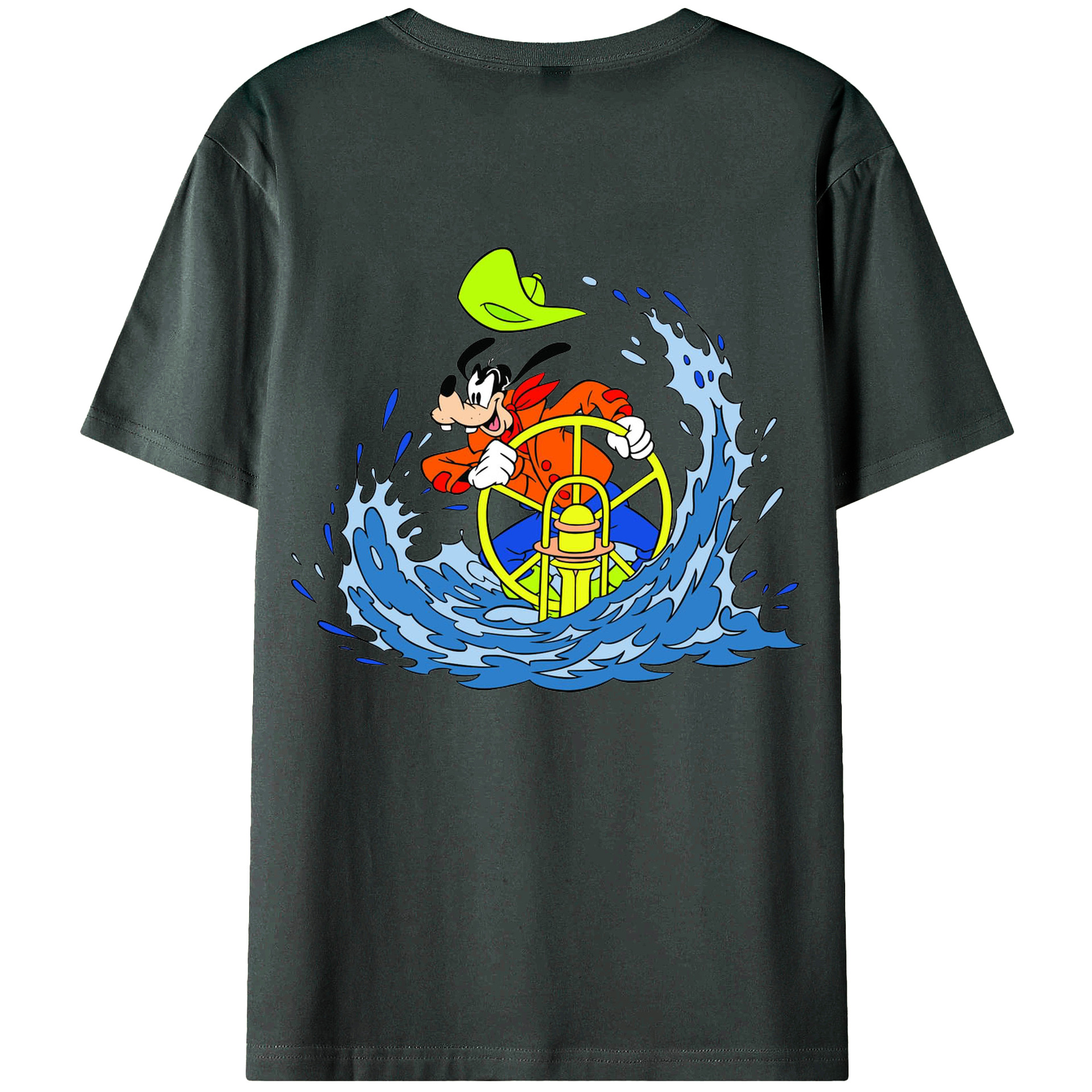 ミッキーマウス Mickey Mouse 綿100％ メンズ半袖Tシャツ（バックプリント） 通気性